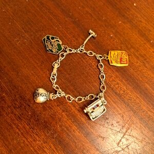 Vtg Charm Bracelet Tennis Bracelet